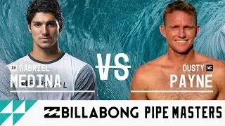 Gabriel Medina vs. Dusty Payne - Round Two, Heat 1 - Billabong Pipe Masters 2017