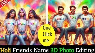 🔥Bing Ai photo generate✍️how to  create ai holi photo 😱Holi Friends photo editing😱