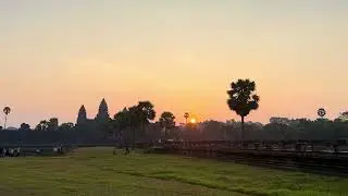 Beautiful sunrise Angkor Wat . We will protect Angkor Wat at all costs. #video #peace #cambodia 