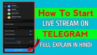 How To Start Live Stream On Telegram | Telegram Par Live Kaise Jaiye | Start Telegram Live Stream