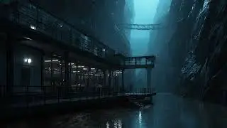 Underground Shipyard in Dark Canyon | Original Dark Sci-Fi Ambient Music and For Focus, Relaxation