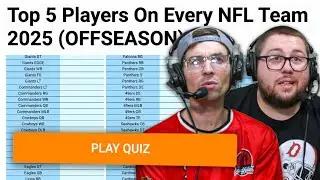 Can we name the top 5 players from EVERY team? (NFL Sporcle)