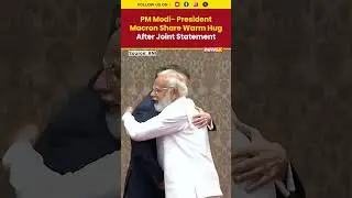 #watch | PM Narendra Modi, Emmanuel Macron Share Warm Hug After Joint Statement #aisummit #shorts