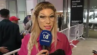 Garazi la Fantasy con el elenco de Maspalomas y Samantha Hudson en la Alfombra Roja