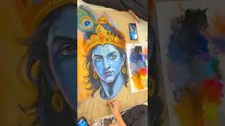 Shree krishna rangoli for janmashtami | happy janmashtami | portrait rangoli