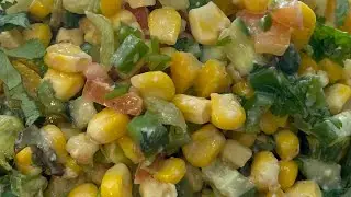 Sweet corn chat /corn salad #cornsalad #cornchaat #cornchaatrecipe #easyrecipes #cookingathome