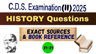 CDS 2026 Aspirants Alert ⚡️ Exact History Sources from CDS 2 2025