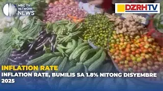 Inflation rate, bumilis sa 1.8% nitong Disyembre 2025