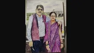❤️World's Best Couple 💕🧿Mummy Papa💕#maapapa #pencilcolourdrawing #portrait #artist#happyanniversary