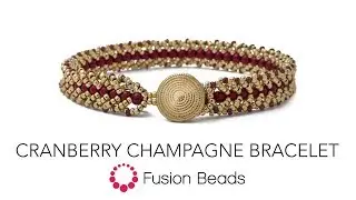 Learn how to make the Cranberry Champagne Bracelet by Fusion Beads
