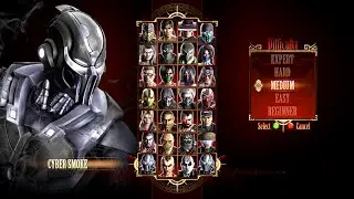 DLC Сharacter Cyber-Smoke - Mortal Kombat 9 - Medium Arcade Ladder Gameplay