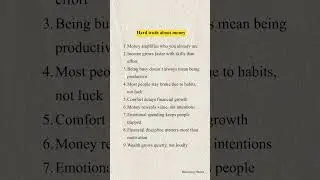 Hard truth about money. #motivation #psychologyfacts