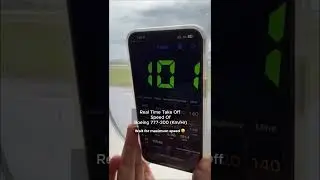 Real Time Take Off Speed Of Boeing 777-300.