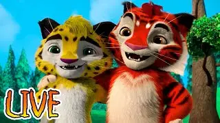 🔴 LIVE! Leo e Tig Italia 🐯🦁 Inno dell'amicizia 🤗😍 Cartone animato per bambini