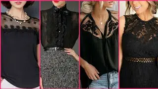 Top 40+ Black Lace Tops and Blouse design . beautiful Black lace blouse design 2021