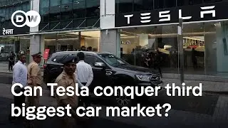 Tesla opens first showroom in India | DW News