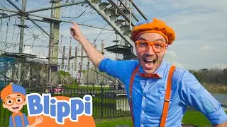 Blippi Visits An Outdoor Adventure Park | Educational Videos For Kids