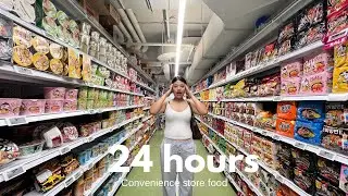 Eating Only Korean CVS Food For A Day!!!(not in Korea)