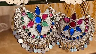 Beautiful Afghan Tribal Kuchi Earrings | Gypsy Earrings | Boho Necklace