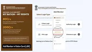 How to add member in Ration card (J&k)&hellip;  