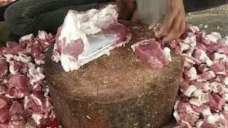 Amazing Beef Cutting Knife Skill | How To Cut Buffalo Meat In Slices By Butcher | MK Cutting Skills