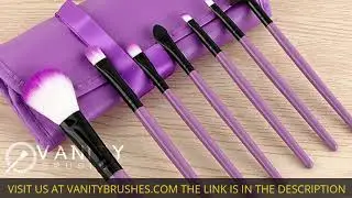 7 Piece Assorted Colors Travel Makeup Brush Set
