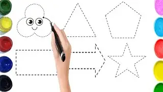 Learn New Shapes drawing, Colors for kids | Toddler Learning videos,2d shapes song, preschool learn