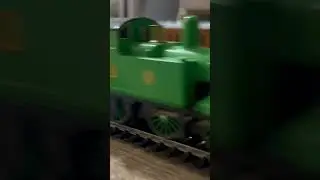 Oliver The Great Western Engine Leaving The Yard With His Break Van Toad