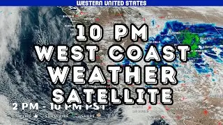10pm WEST US Thu Mar 06 Weather Outlook &ndash; Daily Satellite Animation