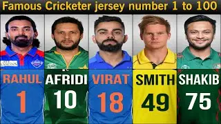 Cricketers Jersey Numbers 1&ndash;100 | Full List 🏏