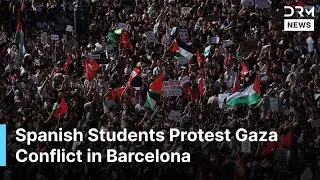 WATCH: Barcelona Students Strike Against Gaza War | Spanish Students Protest Gaza Conflict | AC1G