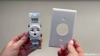 20A Single Receptacle Outlet, Commercial Grade, NEMA 6-20, White, Wall Plate Included, 250VAC 2-Pack