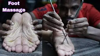 Chopsticks Foot Massage | ASMR Closeup Foot Massage With Oil | Foot Tapping & Tingles For Relaxation