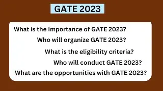 1. GATE 2023 | ELIGIBILITY CRITERIA | OPPORTUNITIES  FOR GATE QUALIFIED CANDIDATES |         Dr. BV