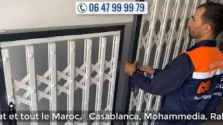 Grilles de s&eacute;curit&eacute; r&eacute;tractables avec un syst&egrave;me d&rsquo;ouverture en accord&eacute;on