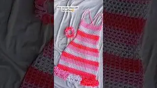 crochet ruffled mesh dress #crochetideas #crochetdress #crochetpattern