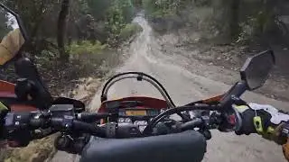 Johns Peak OHV, Dualsporting Trail 7 going down, 2021 KTM 500 EXCF, DJI Action 5 pro