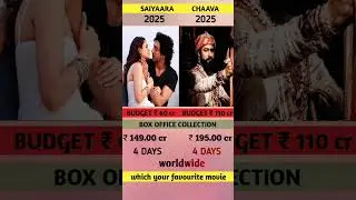 saiyaara vs chaava movie box office collection | saiyaara 4 days collection 🔥#saiyaara #chaava