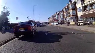 Cycling from North parade to the clock tower Skegn