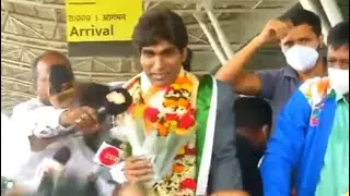 Paralympic Gold Medallist Pramod Bhagat Receives Grand Welcome At Bhubaneswar Airport