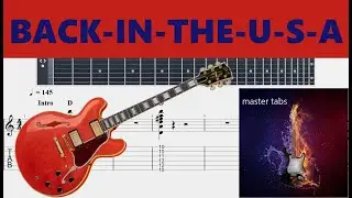 #BACK IN THE USA#CHUCK BERRY#|Guitar Tab| TUTORIAL#Mastertabs#BestFreeYoutubeMusic|CHORDS#