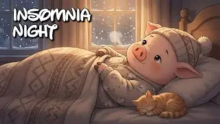 Insomnia Night 💤 Soft Piano with Pig (3 Hours)
