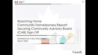 Reaching Home Community Homelessness Report: Securing Community Advisory Board (CAB) Sign-Off