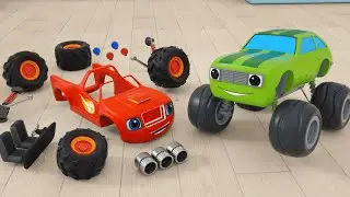 Five Little Monkey Song - Baby Songs Blaze Assembling - Nursery Rhymes & Kids Songs