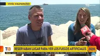 Evalúan retirar autos del borde costero: reservan lugar para ver fuegos artificiales
