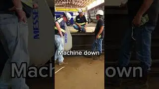 Messer cutting system, machine down #messer #welder