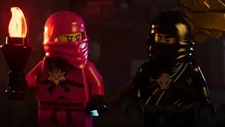 LEGO NINJAGO CLIP: воссоздание розовых Зейна и Коула в гробнице Констриктаи.
