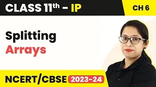 Splitting Arrays | Class 11 Informatics Practices Chapter 6 (Theory and Practical) (Code 065)
