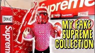 MY ENTIRE FAKE SUPREME COLLECTION!! OVER $70,000 (BIGGEST FAKE HYPEBEAST ON YOUTUBE)