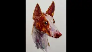 Oil painting | How to draw a dog | time lapse | Art process 
